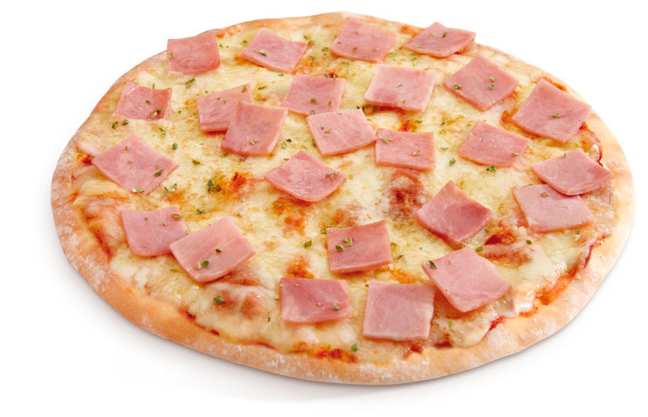 Pizza con Jamón Bravo