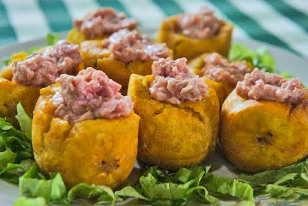 Tostones rellenos chorizo