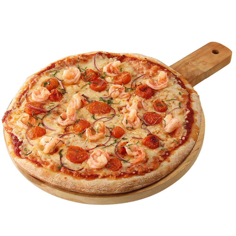 Pizza de Q.Gouda y Camaron