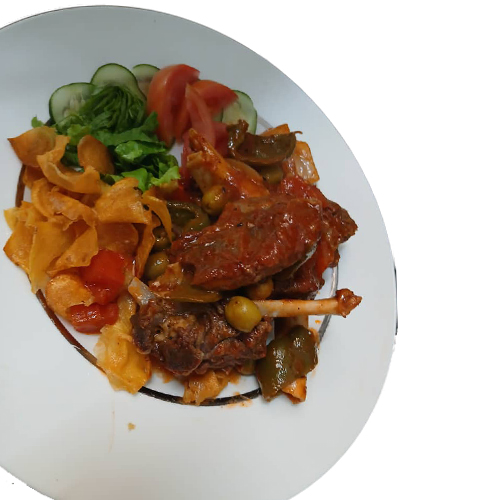 Ovejo en salsa criolla