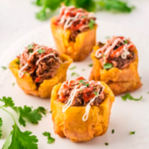 [BB-000857] Tostones rellenos con cangrejo