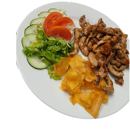 Fajitas de cerdo grille con vegetales