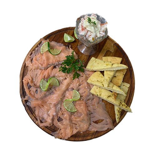 Entremés de Salmón ahumado y Focaccia