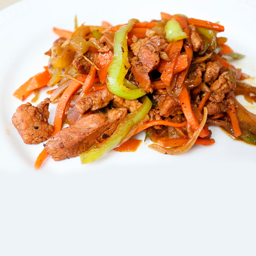 Fajitas de cerdo con vegetales (tapa 115g)